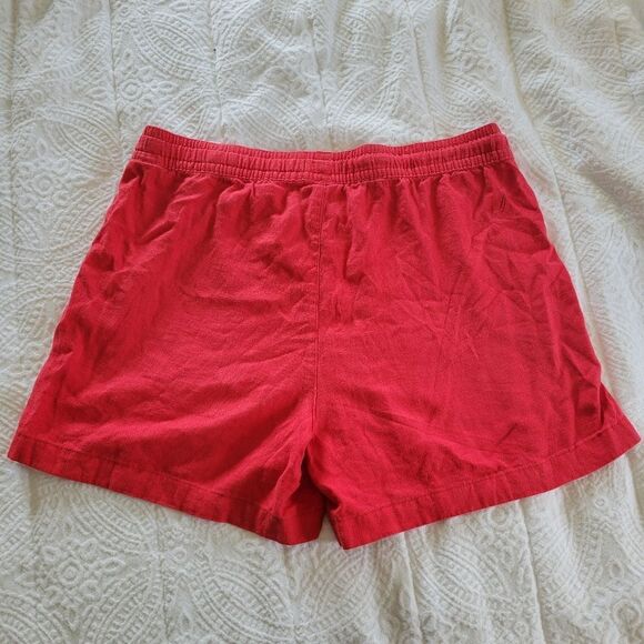 Nautica Linen Blend Red Women's Shorts Adjustable Drawstring Elastic Waist M - Picture 2 of 7